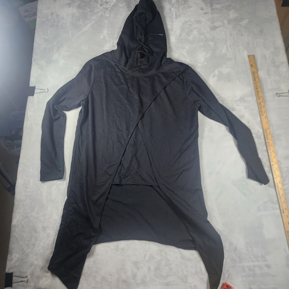 Coofandy Asymmetric Tulip Wrap Hoodie Black M Avant Garde Urban Streetwear